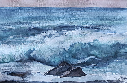 Mare in burrasca - a Paint Artowrk by Maria Giacoma Vancheri
